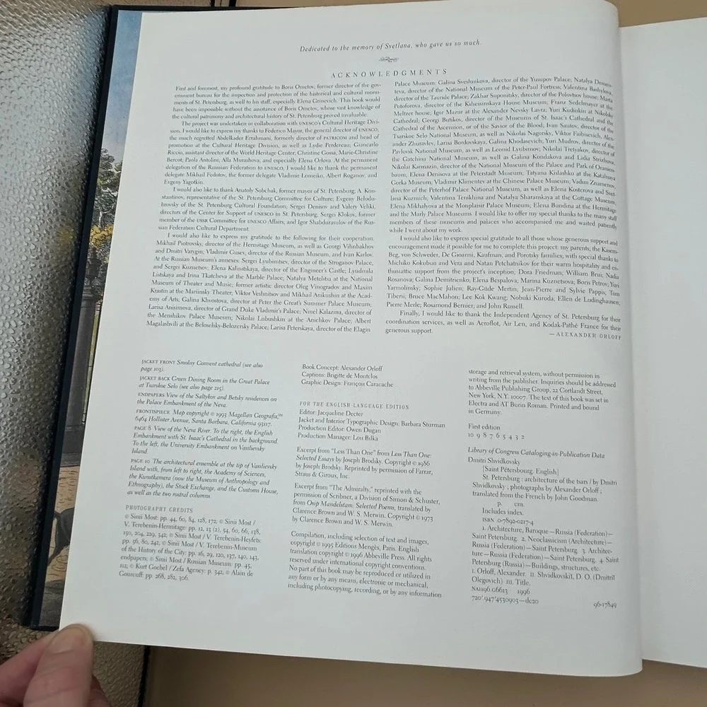 St. Petersburg Architecture of the Tsars Orloff Shvidkovsky Hardcover Book 1996